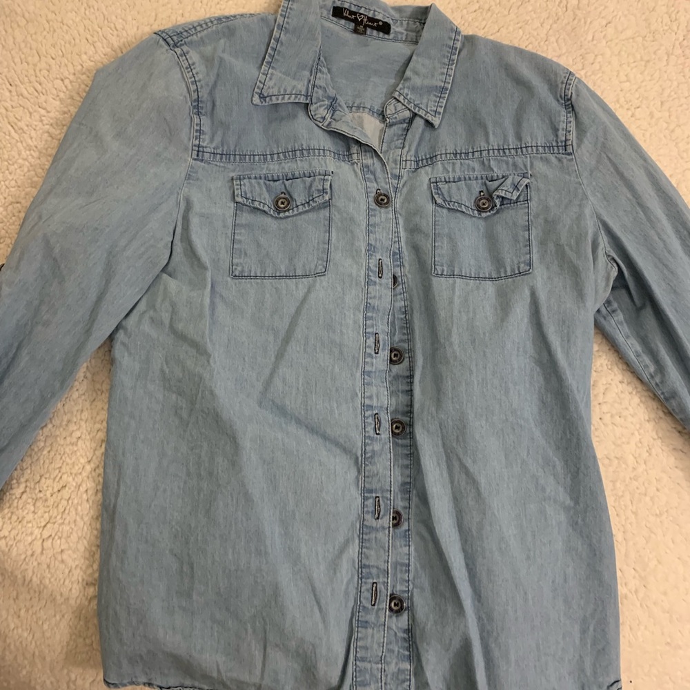 Denim button up